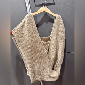 Anthropologie V-Neck Sweater in Tan